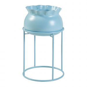 Porte-Plantes Style Intemportel Support 38 X 24 Cm Bleu Clair Helloshop26 03_0010351 - Neuf