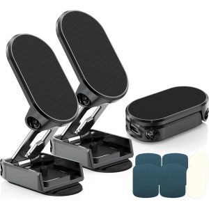 Support T&eacute;l&eacute;phone Voiture Magnetique, Porte Telephone Voiture 720&deg; Rotation Pliable, Porte Telephone Magn&eacute;tique en Alliage Portable pour Tous Les Smartphones (Noir 2PCS) - Neuf