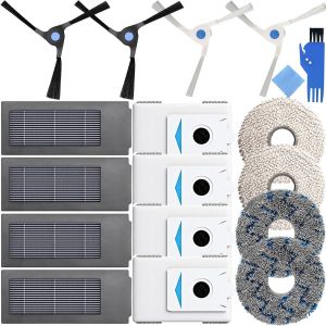 X2 Kit D'Accessoires Pièces De Rechange Pour Ecovacs Deebot X2 Omni/X2 Pro/Dex86/X2 Robot Aspirateur, 4 Brosses Latérales, 4 Filtres Hepa, 4 Sacs À Poussière, 4 Serpillières (16 Pc[SSE7112642] - Neuf