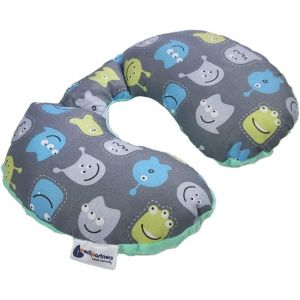 Kalanka-Coussin Voyage Enfant De Cou Pour Bebe Repose Tete Voiture Oreiller Voyag - 100% Coton/Minky Oreill Cale Nuque Tour Du Voiture Avion Bébé (Créatures À La Menthe Minky) - Neuf