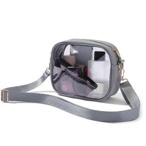 Sac transparent pour les &eacute;v&eacute;nements dans les stades,Sac &agrave; main crois&eacute; transparent,gris - Neuf