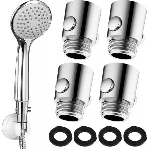 4 Pcs Stop Douche Vanne d'arr&ecirc;t Pommeau de Douche G1/2 Robinet d'arr&ecirc;t du Pommeau de Douche pour Pommes de Douche, Douchettes &agrave; Main, Bras de Douche - Neuf