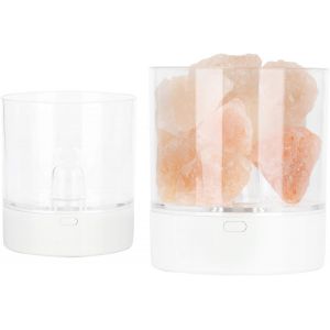 Kal-Lampe De Sel En Cristal Naturel 7 Couleurs Lampe De Chevet Veilleuse Pour Chambre Salon Décor À La Maison, Lampe De Sel Lampe De Chevet Lampe De Table Veilleuse - Neuf