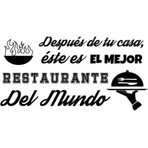 KAL-Autocollant D&eacute;coratif Pour Cuisine, Restaurant, Bar, Cuisine Et Caf&eacute;t&eacute;ria, Restaurant, D&eacute;coration De Cuisine (Apr&egrave;s Votre Maison, 30 Cm (Largeur) X 20 Cm (Hauteur) - Neuf