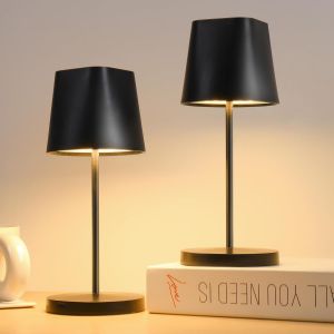 Lot De 2 Lampe De Table Rvb Sans Fil Rechargeable, Lampe Chevet Chambre, Ip44 Étanche Multicolore Exterieur, Portable Tactile Usb Pour Terrasse/Restaurant/Bureau/Café - Neuf