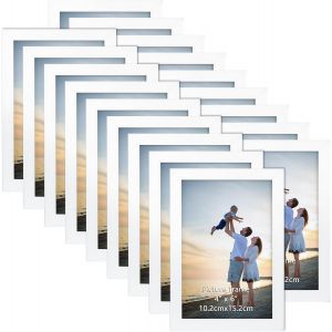 Cmwx-Lot De 18 Cadres Photo 10x15 Cm, Cadres Blancs Pour D&eacute;coration Murale Et De Table - Neuf