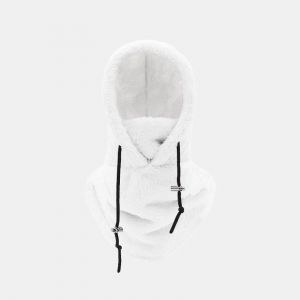 Extérieur En Hiver Cyclisme Chapeau Coupe-Vent Casquette De Sport Épais Froid Écharpe Bandeau Polaire Arctique Masque Taille Unique Blanc - Neuf