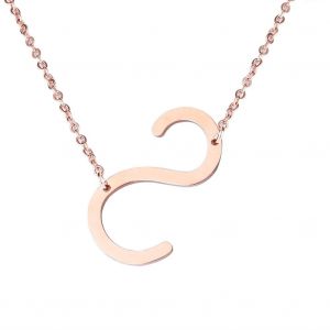 Colliers En Acier Inoxydable &Agrave; La Mode Avec Pendentif En Forme D'alphabet S - Neuf