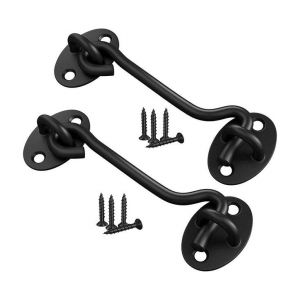 Serrure À Crochet De Cabine Kangaroocorner 100 Mm En Acier Inoxydable Noir - Lot De 2 Loquets De Portail Robustes Pour Plus De Sécurité Et De Style - Neuf