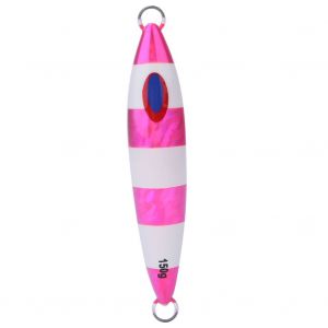 Leurre Artificiel De Peche Au Jigging, Leurre Lumineux Double Face, Accessoire De Peche En Bateau, 150 G (Rose Et Blanc) - Neuf