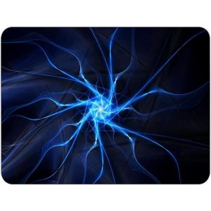 KAL-Tapis De Souris L 36 X 25 Cm, Mouse Pad, Motif Foudre, Tapis De Souris En Tissu, Antidérapant, Silencieux, Le Jeu Vidéo, Bureau, Home Office, Lavable, Enroulable, Découpé Au Laser - Neuf
