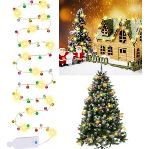 Kal-Guirlande Lumineuse Led Miniature - 2 M - Décoration De Noël - Maison De Poupée - Meubles - Cadeau Pour Enfants - Couleur Unie - Neuf