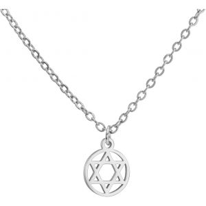 Kal-Collier D&eacute;licat Avec Pendentif En Forme D'&eacute;toile De David H&eacute;breu Chai Pour Femme Minimaliste Hanoukka Magen Juda&iuml;que En Acier Inoxydable - Neuf