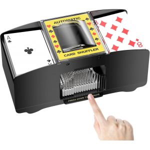 Melangeur De Carte &Eacute;lectronique,M&eacute;langeur De Cartes &Agrave; Jouer,Trieur De Carte,Card Shuffler 1-2 Ponts,Automatique D'outil De M&eacute;langeurs De Carte,Pour Uno,Poker,Blackjack,Texas Hold'em - Neuf