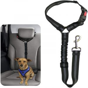 Nylon Chien La Ceinture, Universel Réglable De Chien Et Chat Voiture Harnais Avec L'absorption Des Chocs, Laisse De Chien Durable Animal De Ceinture De Sécurité Pour Le Voyage (Noir) - Neuf