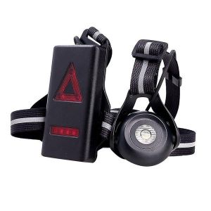 Lampe De Poitrine Led Rechargeable Par Usb Pour La Course De Nuit, La Randonnée Et Le Camping ¿ Légère, Deux Modes, Avec Voyant D'avertissement - Neuf