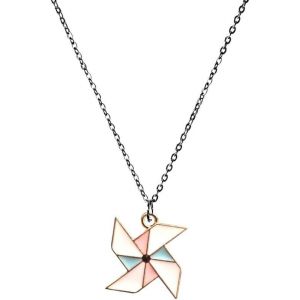 Kal-Collier Origami Moulin À Vent Émaillé Pendentif Géométrique Bijoux Délicats Cadeaux De Fête Pour Femmes 45 Cm - Neuf
