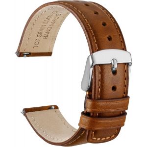 Bracelet De Montre &Agrave; D&eacute;gagement Rapide, Cuir V&eacute;ritable En D&eacute;tresse, Boucle En Acier Inoxydable, Largeur De Bande 18mm 19mm 20mm 22mm 24mm - Neuf