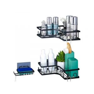 Ensemble De 3 Étagères D'angle Pour Salle De Bain - Organiseur De Douche Avec Porte-Savon - Neuf