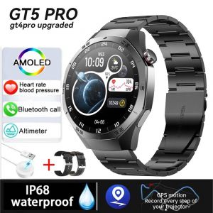 Nouveau S5 Pro Montre Intelligente Hommes S5 Pro Amoled Hd Écran Bluetooth Appel Gps Trajetie Nfc Fréquence Cardiaque Boussole Pour Xiaomi Smartwatch.Black Steel.Health Monitoring - Neuf