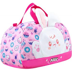 acdsgd-Sac de sport pour enfant gar&ccedil;on et fille - &Eacute;tanche - Sac de voyage - Sac de bain mignon - Sac de football pour fitness, sport, &eacute;cole, voyage, Lapin rose, Sac de sport pour enfant - Neuf
