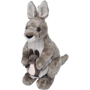 KALANKA-Wild Republic Cuddlekins Kangourou, Animal en Peluche, 30 cm, Cadeau pour B&eacute;b&eacute;s, Peluche &Eacute;cologique, Rembourrage Fabriqu&eacute; &agrave; Partir de Bouteilles d&iquest;Eau Recycl&eacute;es - Neuf