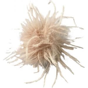 Kal-Lot De 2 Broches À Plumes Naturelles Pour Femme Et Fille - Plume D'autruche Naturelle - Accessoire De Cheveux - Pour Mariage, Fête, Festival - Neuf