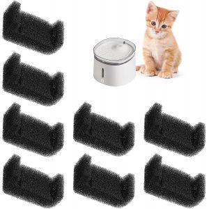 Chenquansarl-Lot De 8 Éponges De Rechange Pour Fontaine À Eau Pour Animal Domestique - Filtre En Mousse Pour Fontaine À Eau De 2,5 L - Distributeur Automatique D'eau Pour Chien Et Chat - Neuf