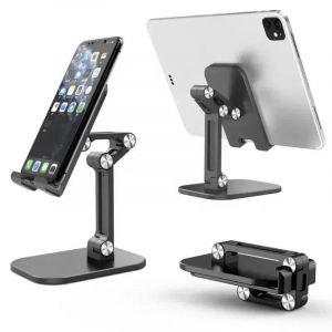 Cpl-Support De Téléphone Portable Pliable,Support De Tablette De Bureau Pour Iphone Ipad Samsung Xiaomi,Support Universel Réglable Pour Téléphone Portable-Black - Neuf