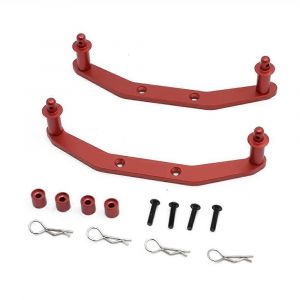 Supports de carrosserie avant et arri&egrave;re en m&eacute;tal avec poteaux de carrosserie pour 1/10 Slash 4WD RC RC Upgrade Parts Accessories, rouge - Neuf
