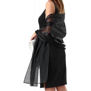 Étole Pour Femme-Foulard En Mousseline De Soie-Élégant-Écharpe Légère Et Douce-Grande Taille-Pour Robe De Soirée.[G461] - Neuf