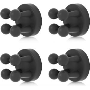 4 pcs Porte-brosse à dents en silicone Crochet multifonction Crochet de brosse à dents unique auto-adhésif étanche - Neuf