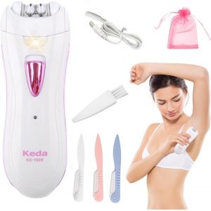 Epilateur Electrique Femme, &Eacute;pilateur Facial Et &Eacute;pilation Du Corps &Eacute;pilateur Pour Femme Y Compris Tondeuse &Agrave; Sourcils Avec Lumi&egrave;re Led Pour Le Visage Les Aisselles Le Bikini Usb - Neuf
