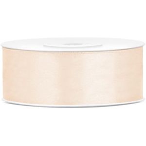 Ruban de satin crème 25 m - Crème - 25 mm - Neuf
