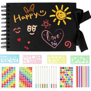 Album Photo, Scrapbooking, Album Photo Scrapbooking Bricolage 80 Pages, Album Photo Creative Album Photo A5, Scrapbook Ou Record De Cadeau D'album Comm&eacute;moratif Pour Anniversaire, Mariage - Neuf