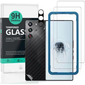 JGD-Verre Tremp&eacute; pour ZTE nubia Red Magic 10 Pro/10 Pro+ 5G/10S Pro/10S Pro+,2 Pi&egrave;ces Duret&eacute; 9H Protecteurs d'&eacute;cran et Protection Cam&eacute;ra,Facile &agrave; Installer,Anti-bulle,Anti-&eacute;clat - Neuf