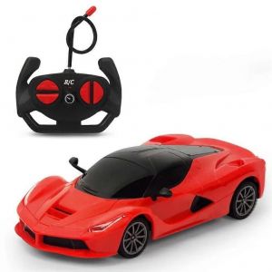 Children s Electric Remote Control Car Rechargeable Four Channel Simulation Sports Car Police Car Toy RC Racing Model Toy - Neuf