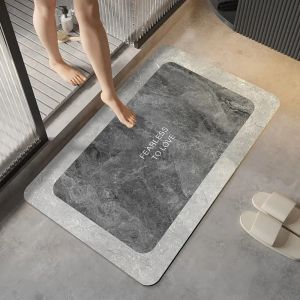 Tapis de bain imprimé dauphin mignon,tapis de douche Super absorbant,antidérapant,dessin imprimé,boue de diatomée,décoration de salle de maison - Type 40x60cm-Diatom mud #E - Neuf