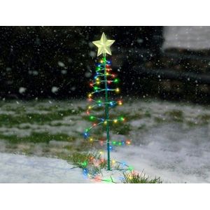 Lot De 2 Lampes Solaires Led Pour Sapin De No&euml;l, &Eacute;clairage D'ext&eacute;rieur &Agrave; Encastrer Pour Jardin Et Terrasse - Neuf