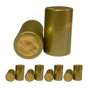 100x Or En Pvc Shrink Enveloppements Pour Les Bouteilles De Vin, De Cuisine, De D&eacute;coration, De 12 Pouces De Taille, &Eacute;l&eacute;gant Et Durable De L'emballage - Neuf