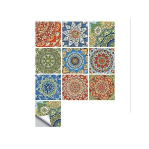 Lot de 10 stickers muraux mandala amovibles pour la d&eacute;coration int&eacute;rieure - Neuf