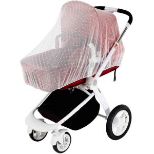 Moustiquaire Universelle Blanche Pour Poussette, Nacelle, Lit Parapluie, Cosy, Siège Auto, Landau, Extensible Et Résistante - Neuf