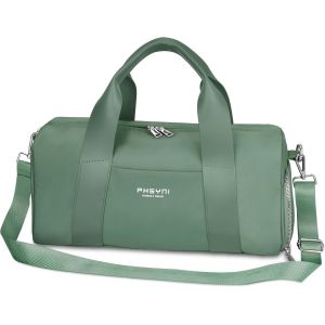 Rfcbc-Sac De Sport Et De Voyage Pour Femmes Et Enfants,Avec Compartiment À Chaussures Et Poche Imperméable,Pour Les Voyages, La Danse, Sportives,Entraînement,Nager(Vert,16 Pouces /40cm) - Neuf