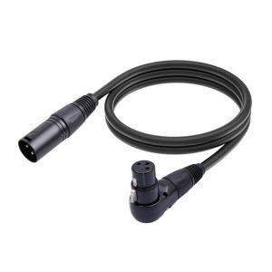 C&acirc;ble de Microphone XLR Femelle &agrave; Angle Droit vers M&acirc;le Droit,Cordon Femelle &agrave; 90 Degr&eacute;s vers M&acirc;le Droit 3 Broches vers 3 Broches,C&acirc;ble Adaptateur XLR (1,8 m/5,9 Pieds) - Neuf