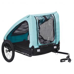 Remorque Chariot Transport De V&eacute;lo Pour Animaux De Compagnie Bleu Helloshop26 02_0044255 - Neuf