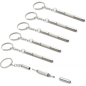 Kal-6 Pièces Tournevis Pour Lunettes, 3 En 1 Tournevis De Poche À Double Pointe Pour La Réparation De Lunettes De Soleil, Mini Tournevis Multifonction Pour Montres, Bijoux, Ordinateur - Neuf