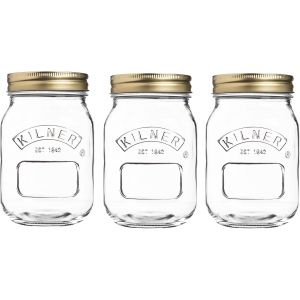 Ulteronixshop-Lot De 3 Bocaux De Conservation En Verre Rond De 0,5 Litre Avec Couvercle &Agrave; Vis - Neuf