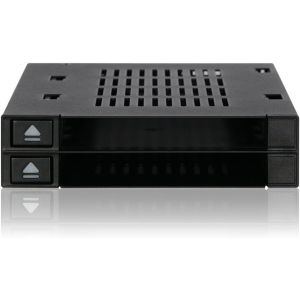 Rack au Design extraire Direct Hot Swap, Station d'accueil Interne, Docking pour 2 SSD ou HDD 2.5"" SATA / SAS sans Plateau de Disque Dur dans Un Baie de 3.5"" - ICY DOCK flexiDOCK MB522SP-B - Neuf