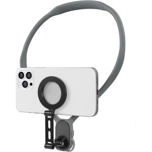 lbgwp60-Support De Téléphone Pour Le Cou, Support Cou Pov/Vlog Pour Téléphone Avec Clip Téléphone, Support De Téléphone Mains Libres Pour Le Cou Pour Iphone Samsung Et Tous Les Téléphones - Neuf