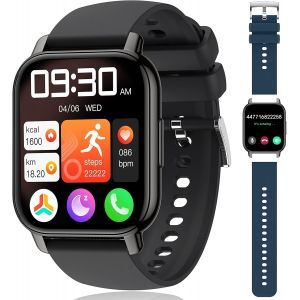 Montre Connect&eacute;e Homme Femme Avec Appel Bluetooth, 1,85'' Sport Smartwatch Moniteur De Fr&eacute;quence Cardiaque/Tension Art&eacute;rielle/Spo2/Podom&egrave;tre/Sommeil, Montre Intelligente Pour Android Ios - Neuf